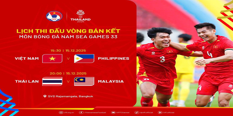 Bán kết SEA Games 33: U22 Việt Nam Vs U22 Philippines 4 Bán kết SEA Games 33: U22 Việt Nam gặp U22 Philippines