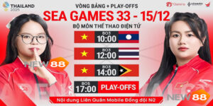New88 SEA Games 33: Tuyển Nữ Việt Nam Liên Quân Mobile Thắng Đậm Thái Lan